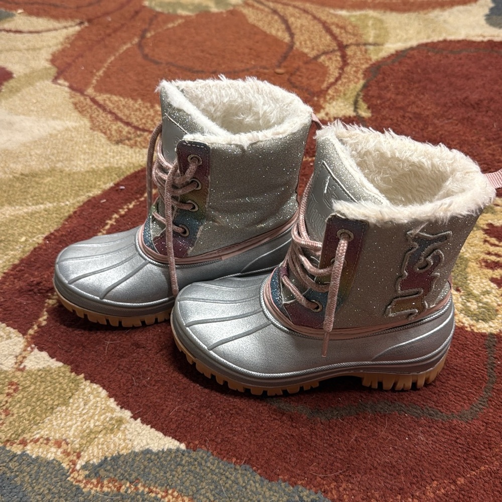 Juicy Couture Silver and Pink Kids Boots